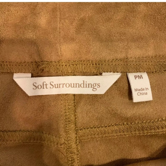 SOFT SURROUNDINGS Petite Faux Suede Pants - Picture 3 of 3